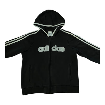 Adidas Hoodie Black Spellout LOGO 3 Stripe