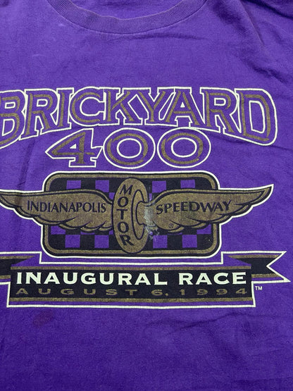 Brickyard 400 Indianapolis Speedway Race T-Shirt XL Purple
