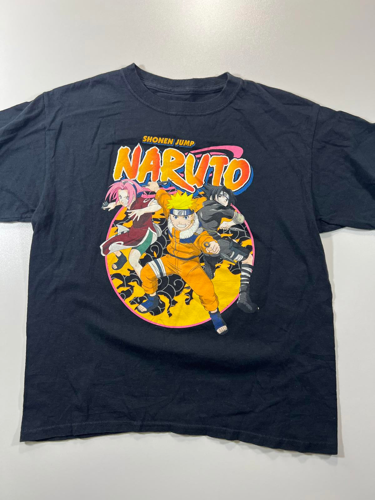Naruto Graphic T-Shirt Black Size Extra Small