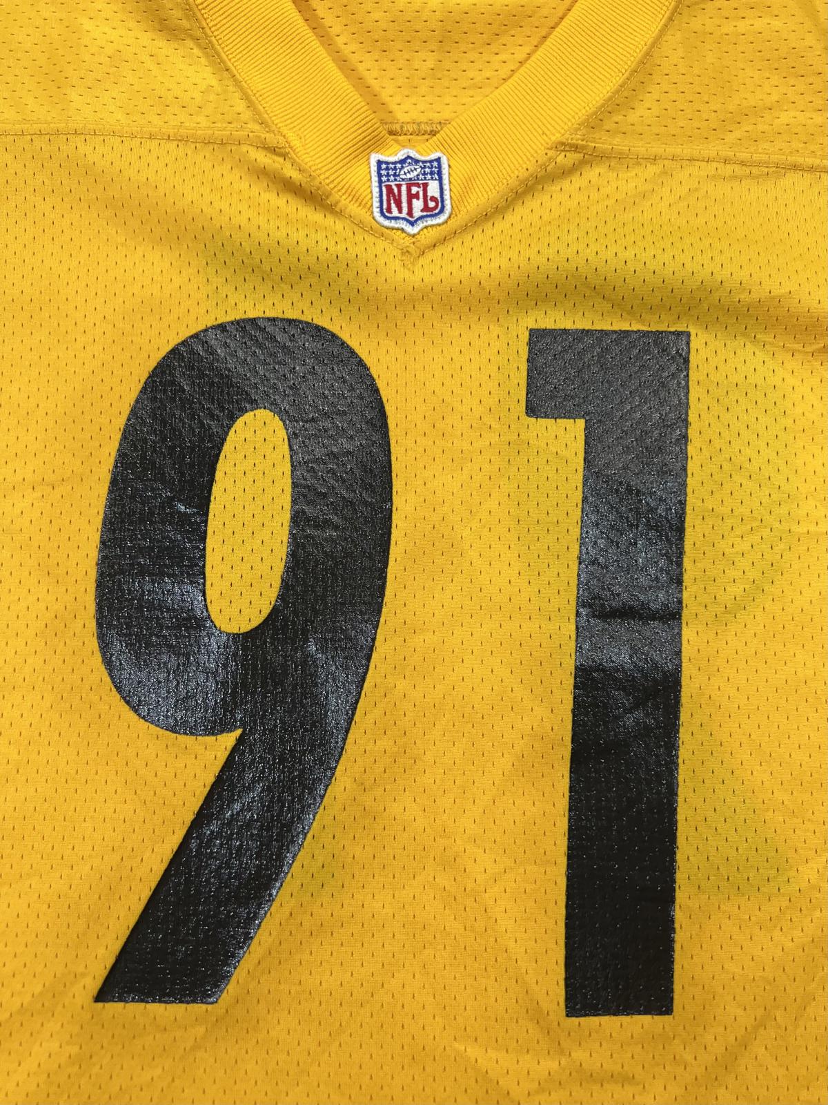 Nike NFL Yellow Football Jersey Number 91 Size 54