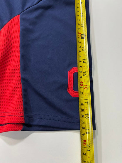 Majestic Cleveland Indians MLB Baseball Jersey Navy Blue Red