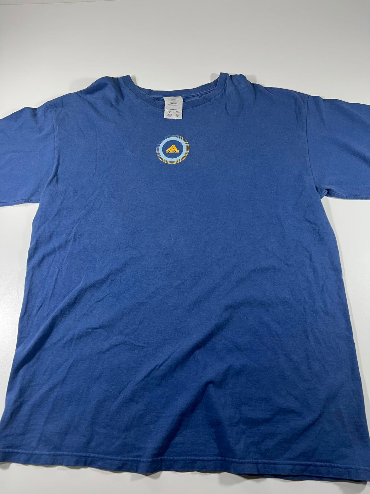 Adidas Blue Logo T-Shirt Size XL