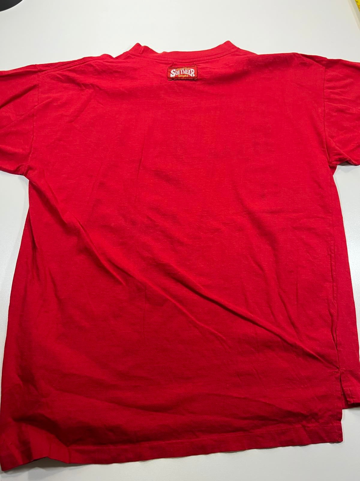 Vintage Ottawa Rough Riders Red Graphic T-Shirt Large