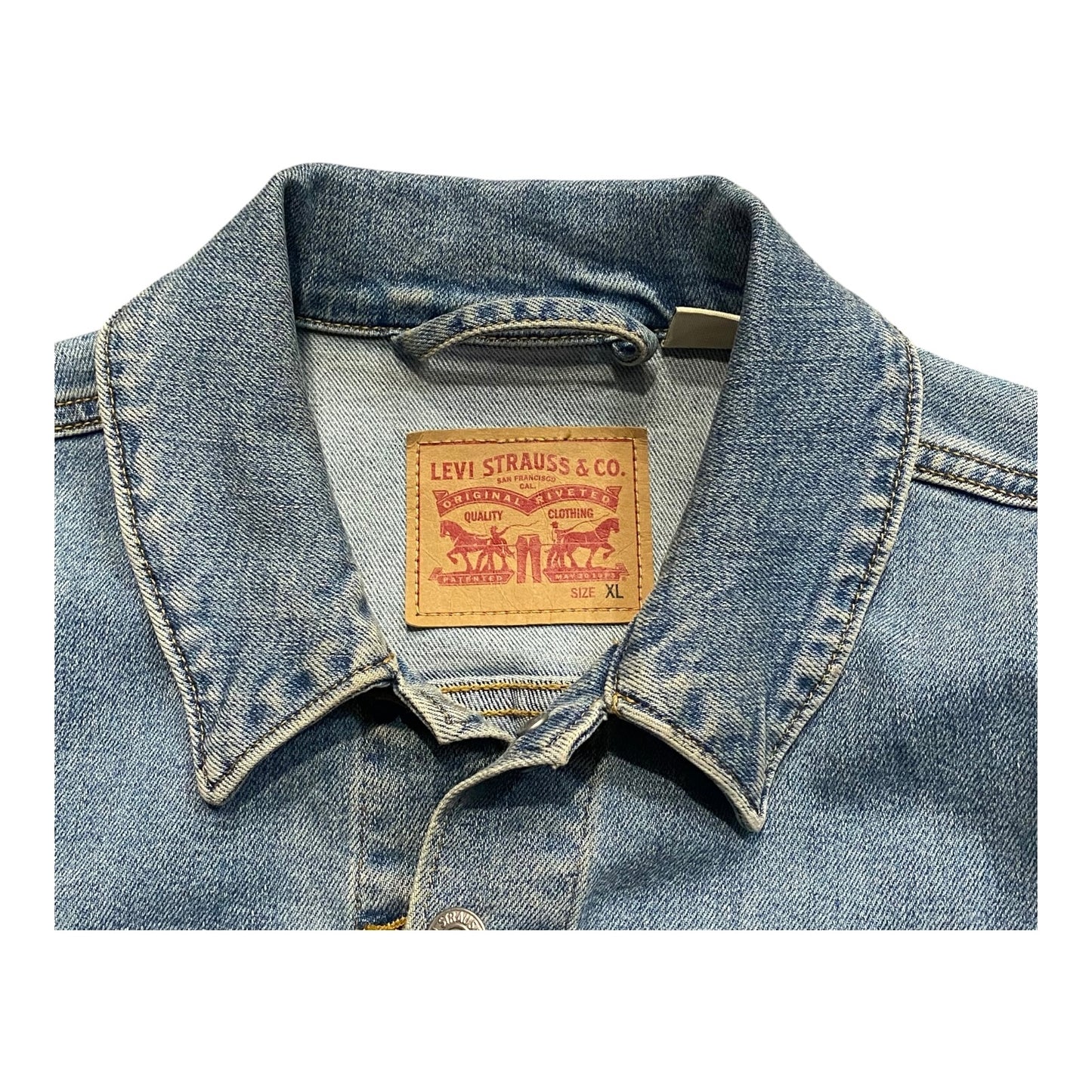 Levi Strauss & Co. Classic Denim Trucker Jacket Metal Button Up Pockets