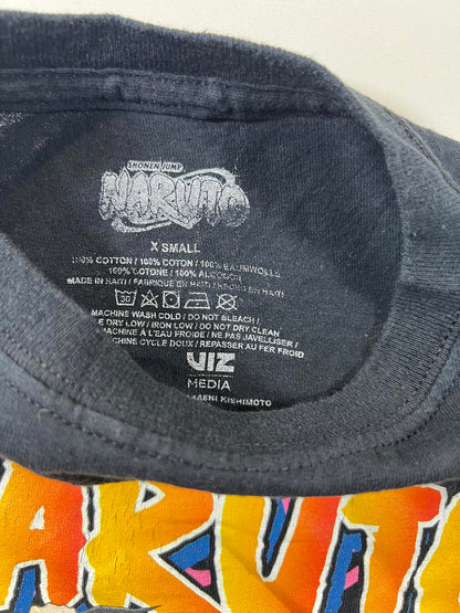 Naruto Graphic T-Shirt Black Size Extra Small