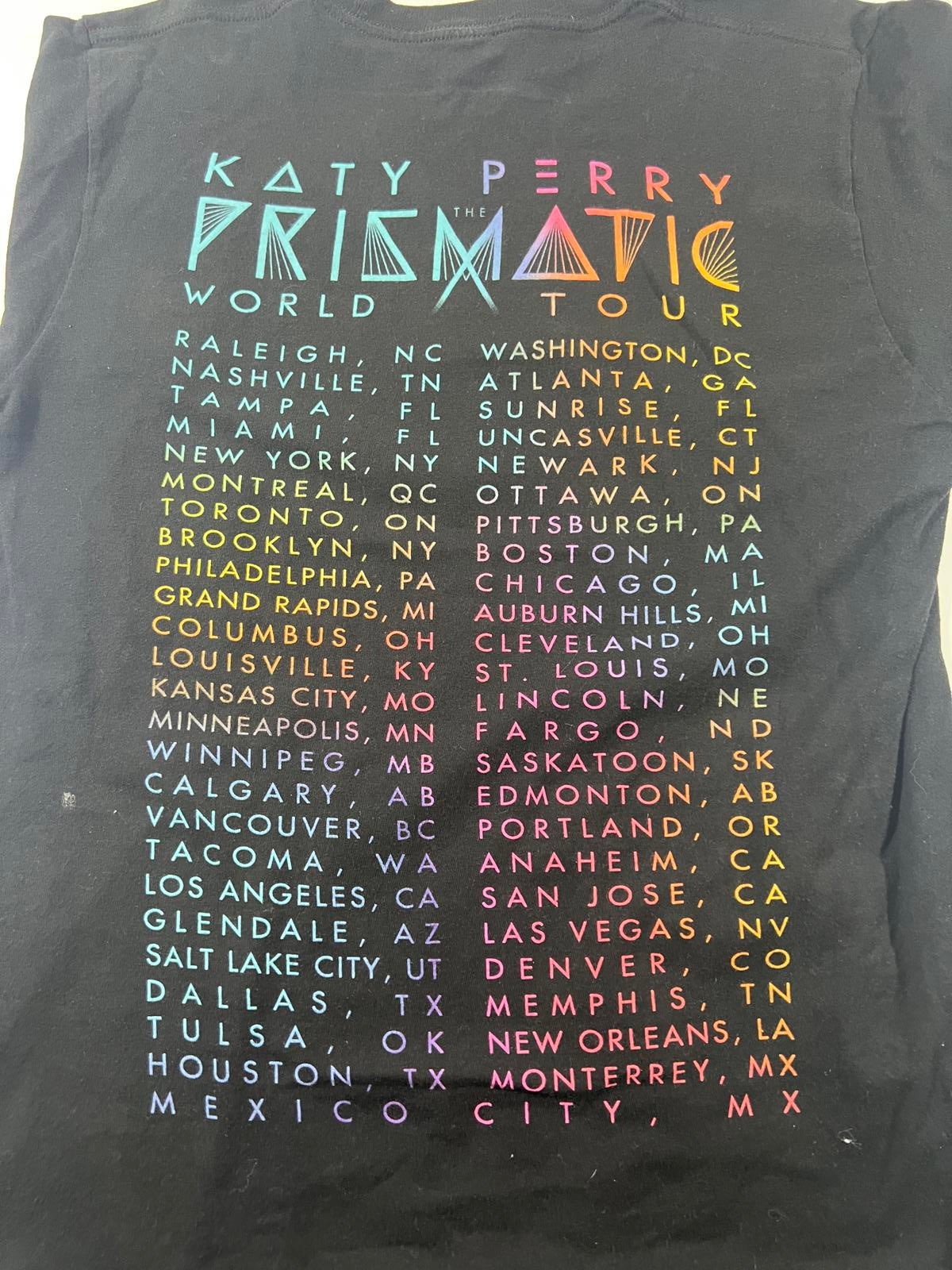 Katy Perry Prismatic World Tour Black Graphic T-Shirt