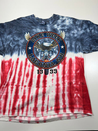 1999 Bike Week Labonia NH Tie-Dye T-Shirt