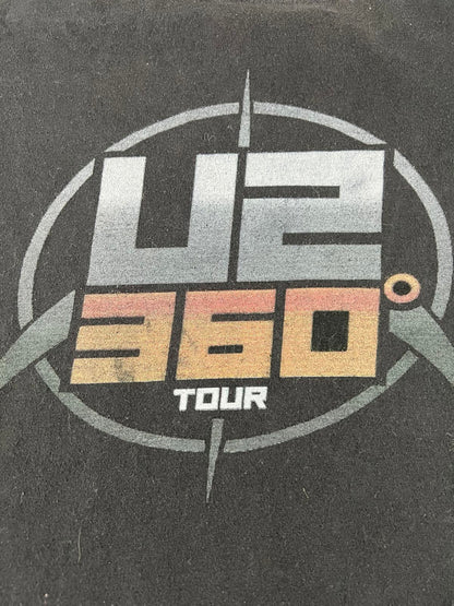 U2 360 Tour Black Graphic T-Shirt Size Large
