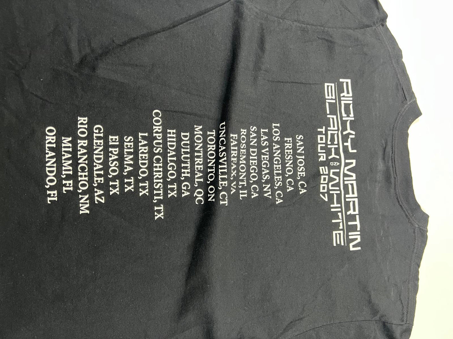 Ricky Martin Black and White Tour 2007 Graphic T-Shirt