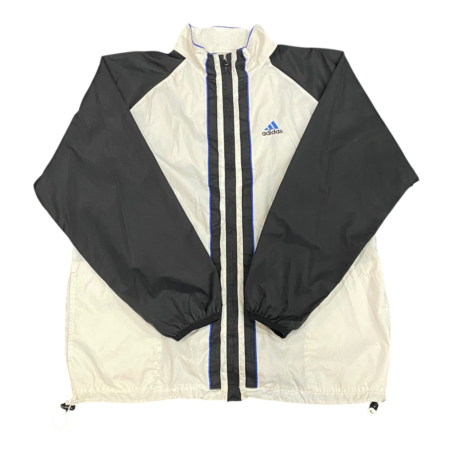 Vintage 90s ADIDAS 3 Stripes Full Zip Windbreaker Jacket