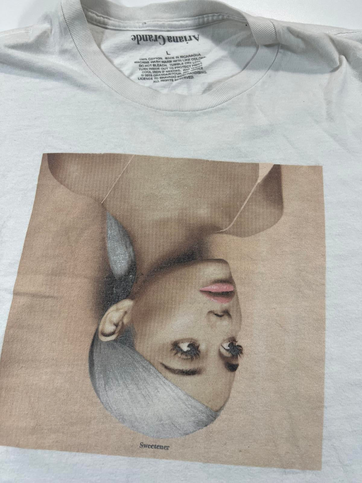 Ariana Grande Sweetener Album Cover White T-Shirt Large