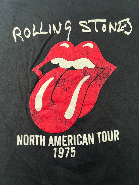 The Rolling Stones North American Tour 1975 Black T-Shirt