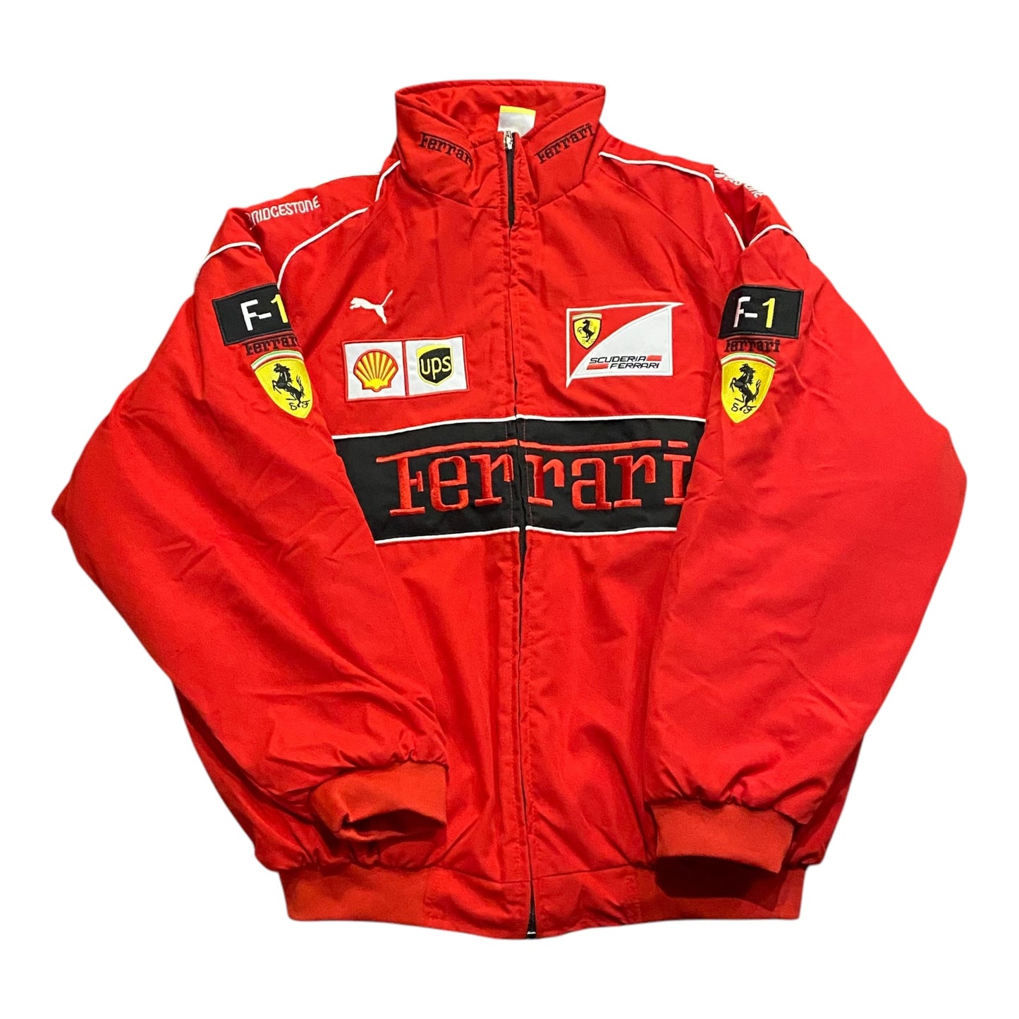 FERRARI Black Embroidery EXCLUSIVE JACKET suit F1 Team Racing