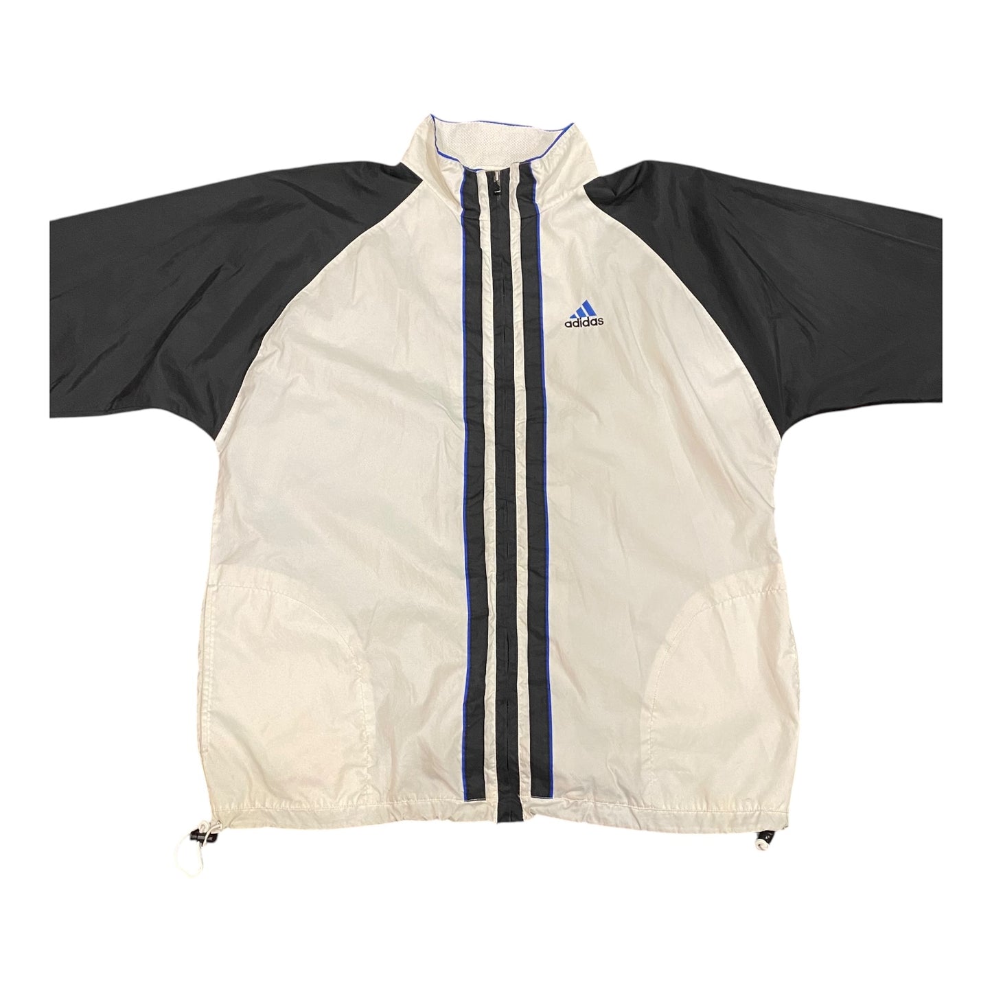 Vintage 90s ADIDAS 3 Stripes Full Zip Windbreaker Jacket