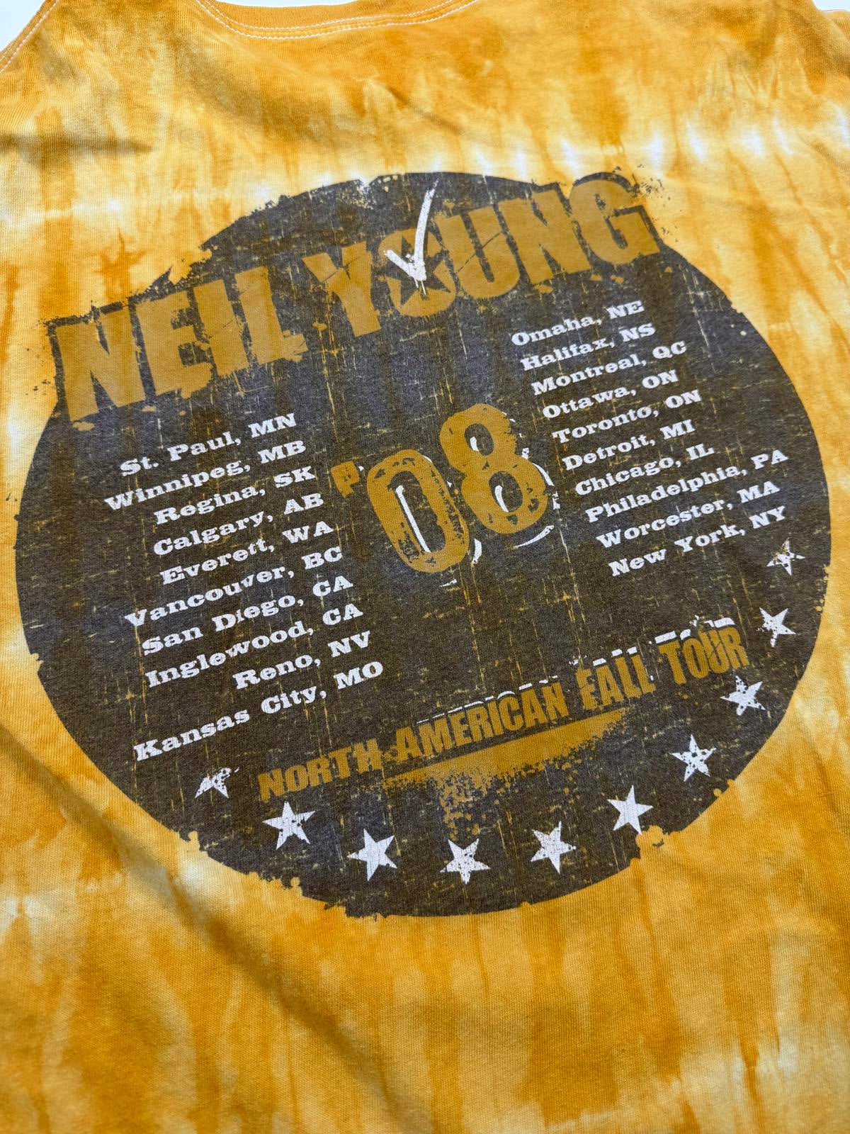 Vintage Neil Young 2008 NA Fall Tour Tie-Dye T-Shirt