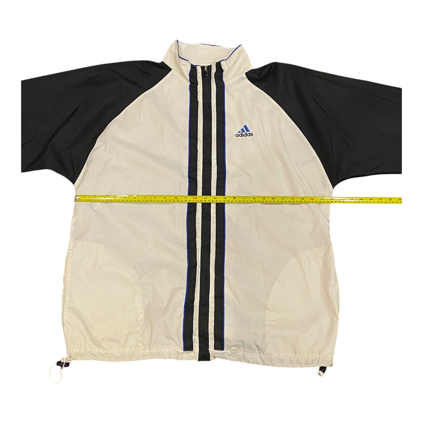 Vintage 90s ADIDAS 3 Stripes Full Zip Windbreaker Jacket