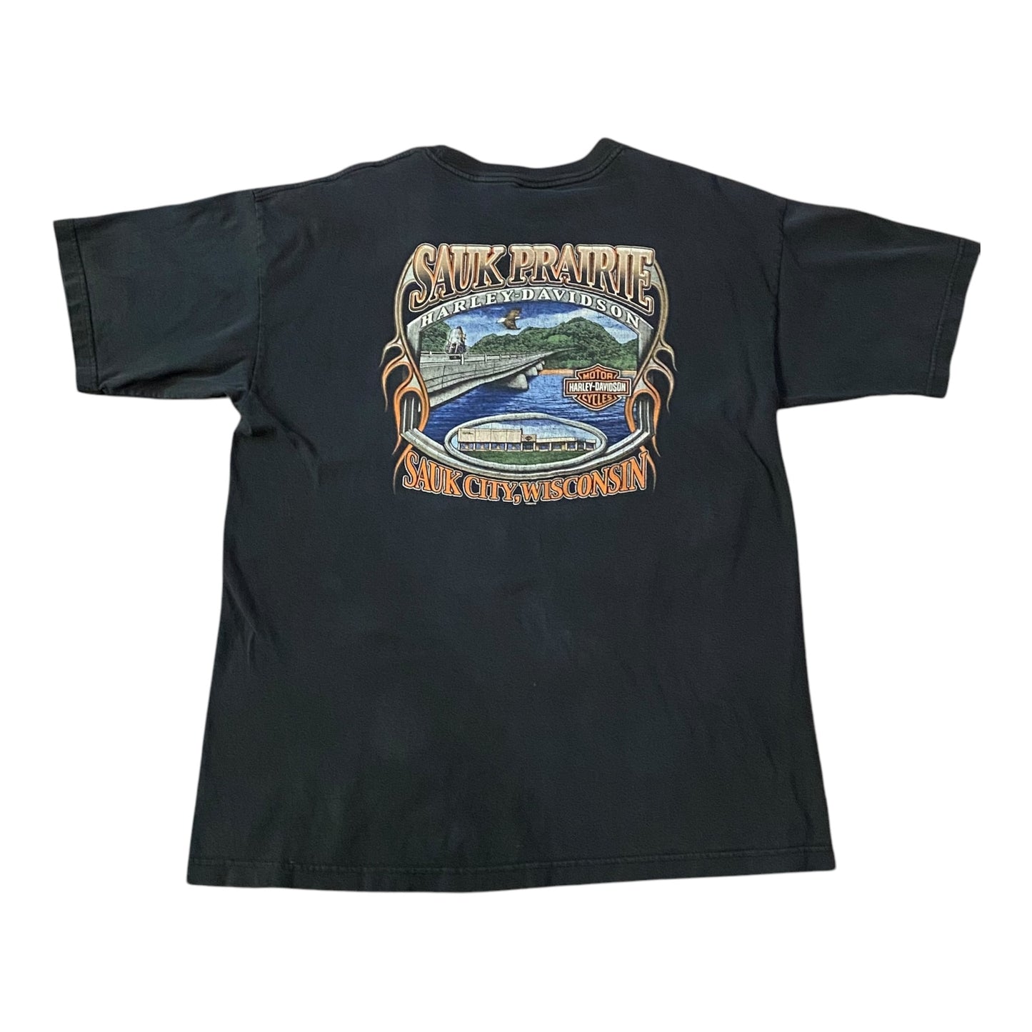 Harley Davidson Sauk Pairie ( Sauk City, Wisconsin ) T - Shirt