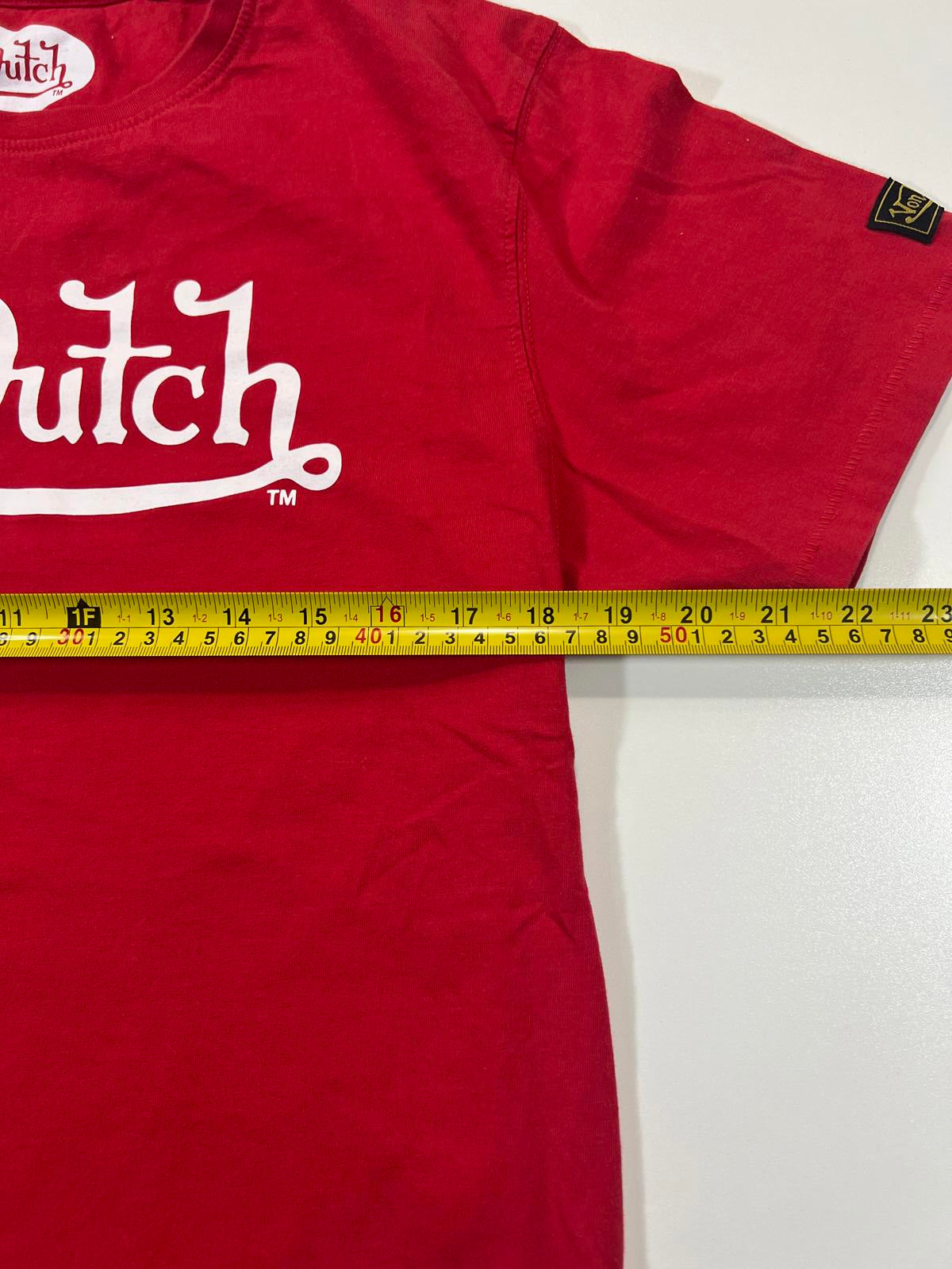 Von Dutch Red Logo Men's T-Shirt Large