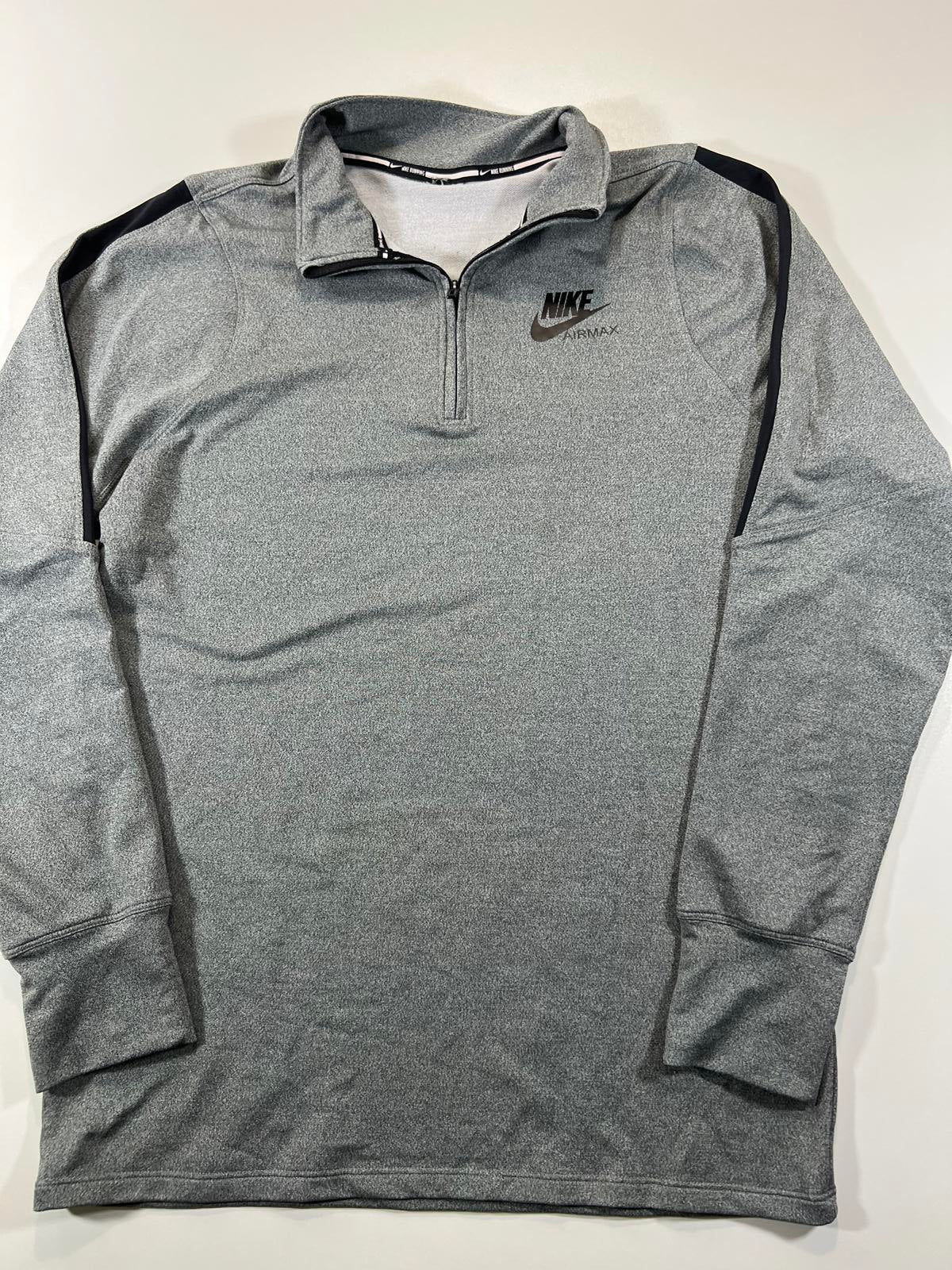 Nike Air Max Grey Quarter-Zip Pullover Sweatshirt