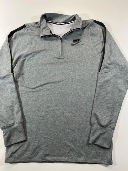 Nike Air Max Grey Quarter-Zip Pullover Sweatshirt