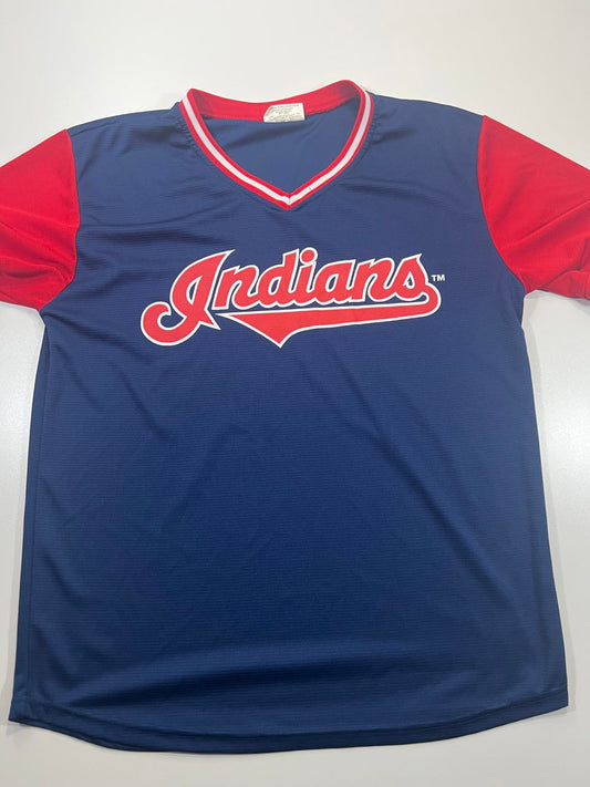 Men's Indians Baseball Jersey - Blue and Red, Size XL