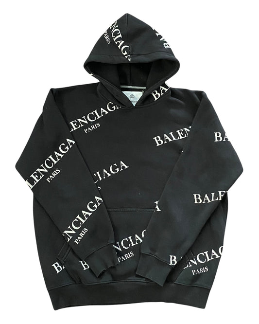 Bootleg BALENCIAGA All Over Print Graphic Pullover Sweatshirt Hoodie