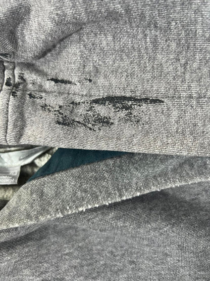 Vintage Nike Grey Hooded Sweatshirt with Front Pocket XL