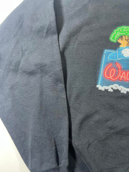 Vintage Walt Disney World Black Sweatshirt with Neon Theme