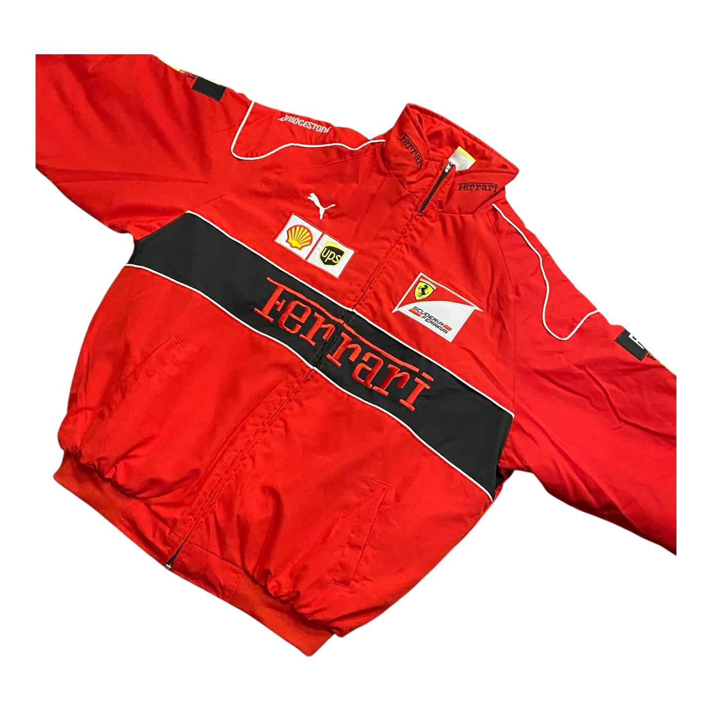 FERRARI Black Embroidery EXCLUSIVE JACKET suit F1 Team Racing