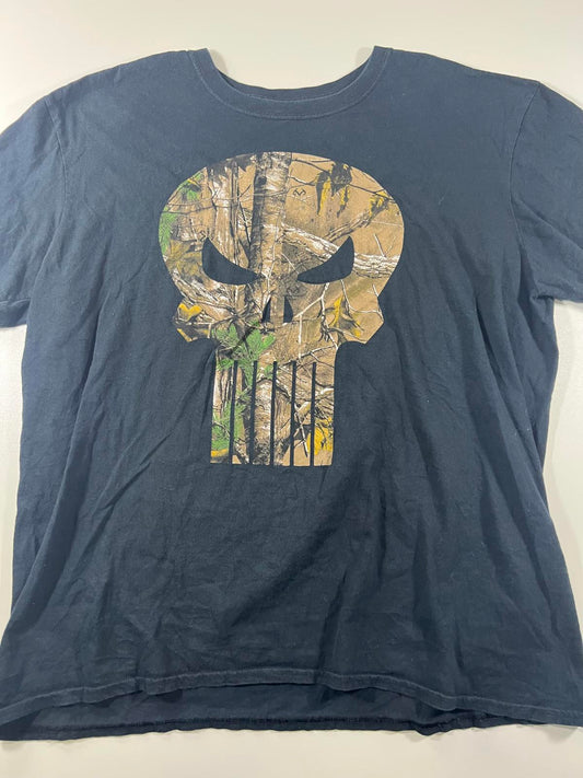Marvel XL Punisher Real Tree camo Black Graphic T-Shirt