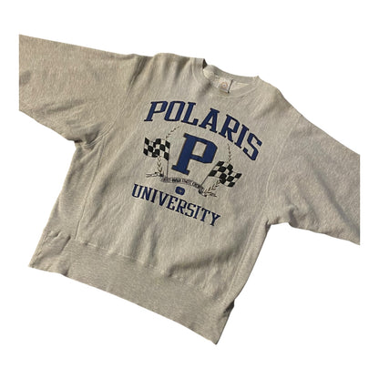 Vintage Polaris University Heavyweight Sweatshirt Pullover Snowmobile Racing