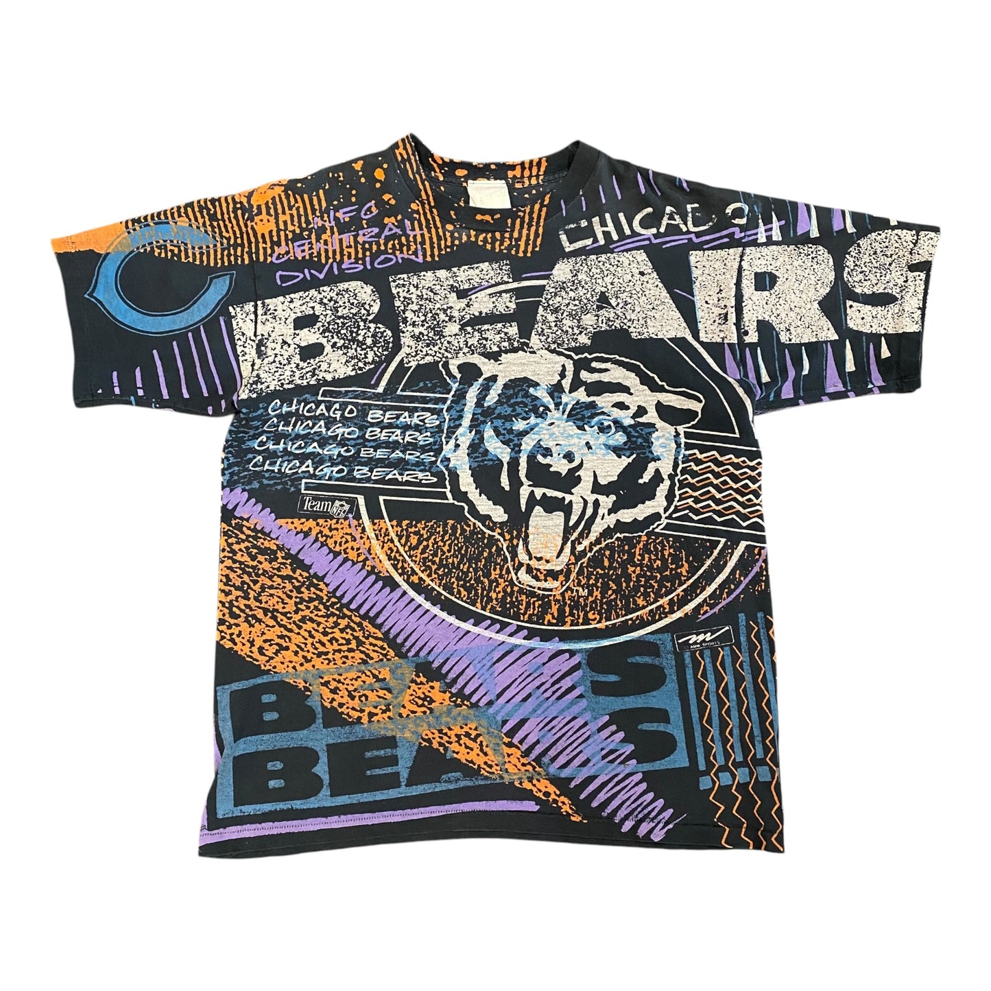 90s Chicago Bears AOP print T Shirt