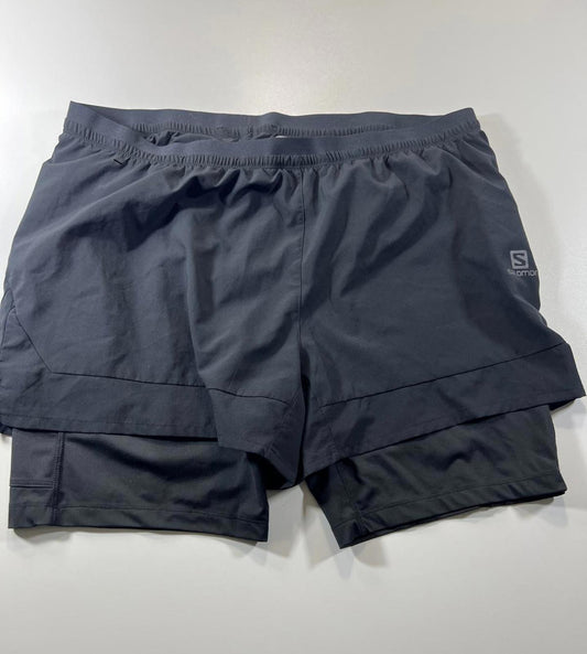 Salomon Black 2-in-1 Running Shorts