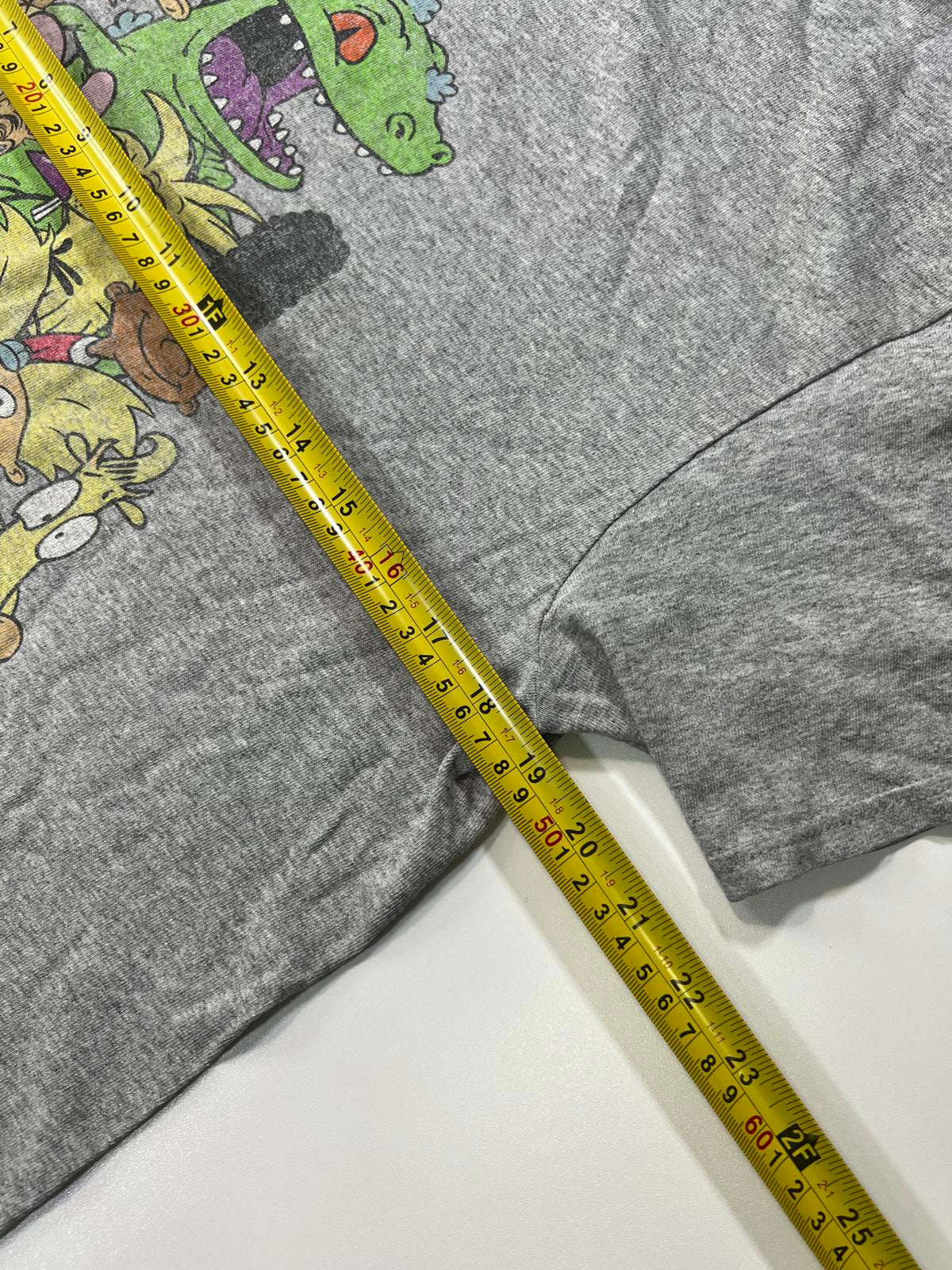 Vintage Nickelodeon Cartoon Characters Grey T-Shirt