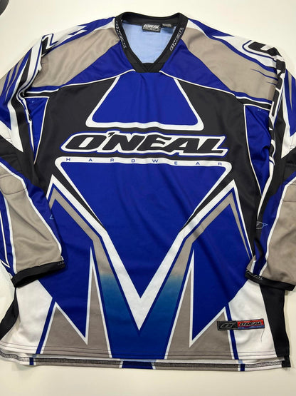 O'Neal Blue and Grey Motorcycle Racing Jersey