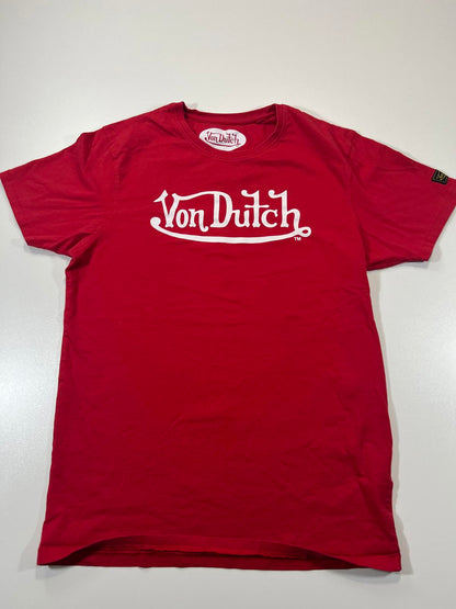 Von Dutch Red Logo Men's T-Shirt Large