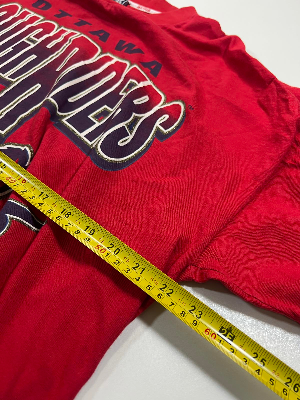 Vintage Ottawa Rough Riders Red Graphic T-Shirt Large