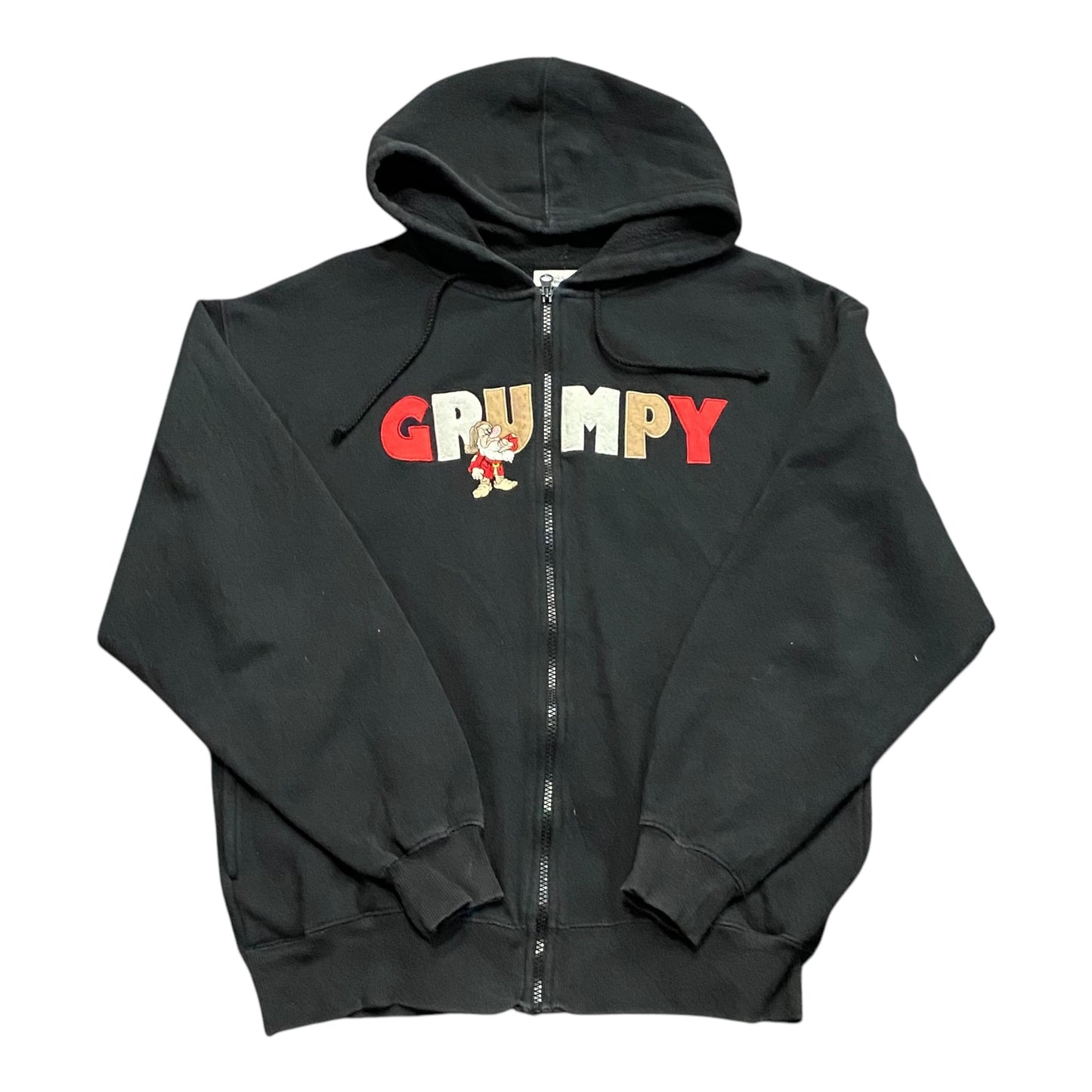 Vintage Disney Parks Grumpy Full Zip Sweatshirt Hoodie