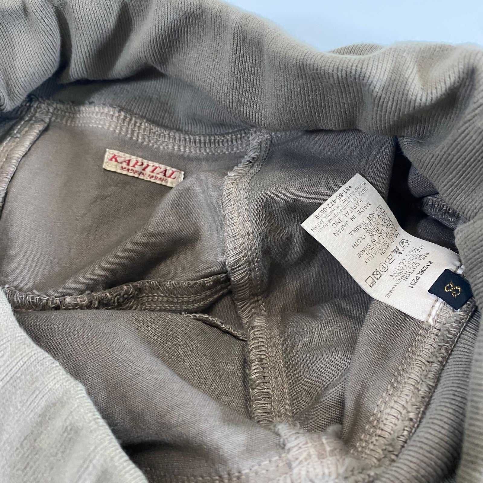 Kapital X Kapital Kountry Kapital Drop Crotch Pants In beige/olive green