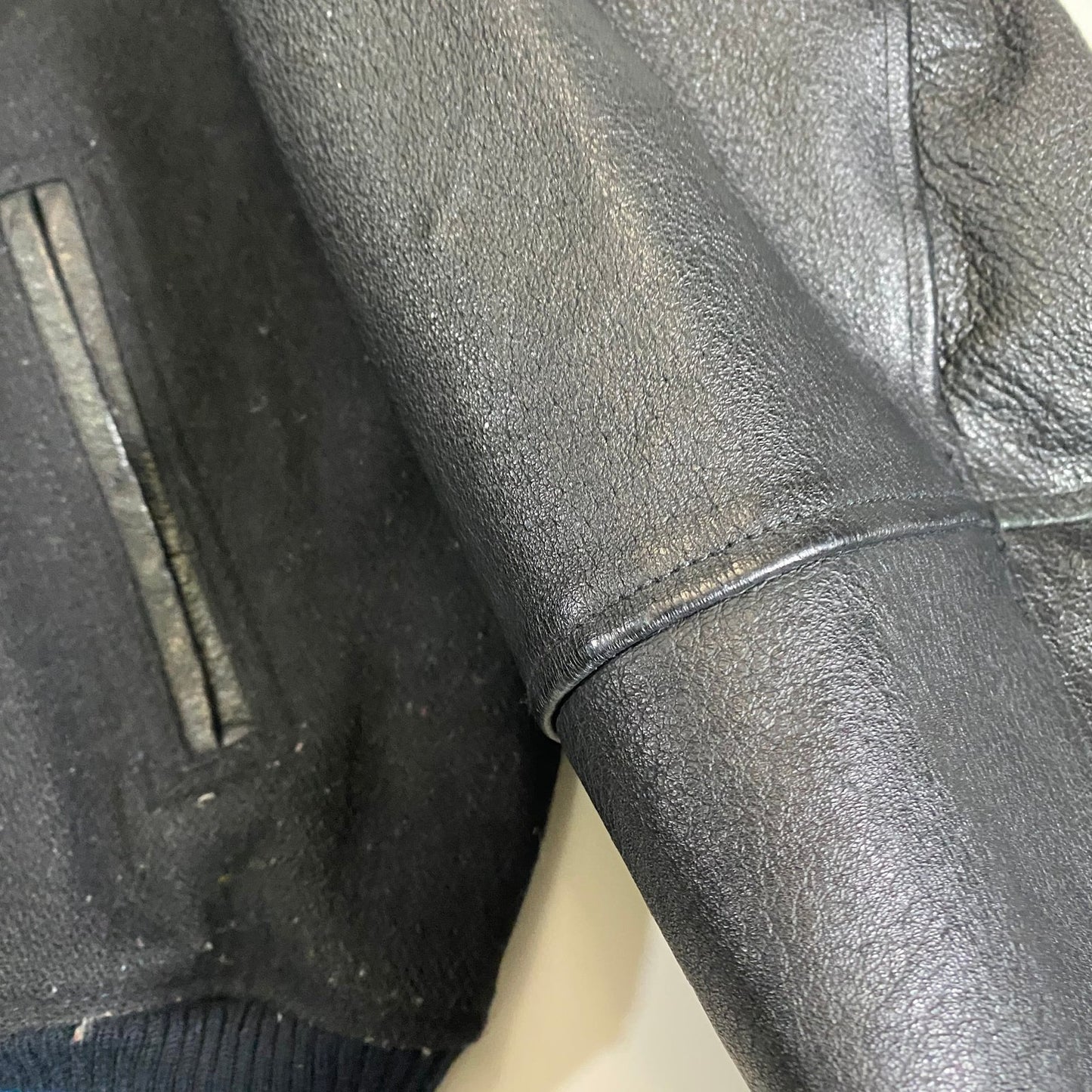 VTG Harley Davidson Motorcycles x Jamie Sadock - L- Leather Jacket Bomber Wool