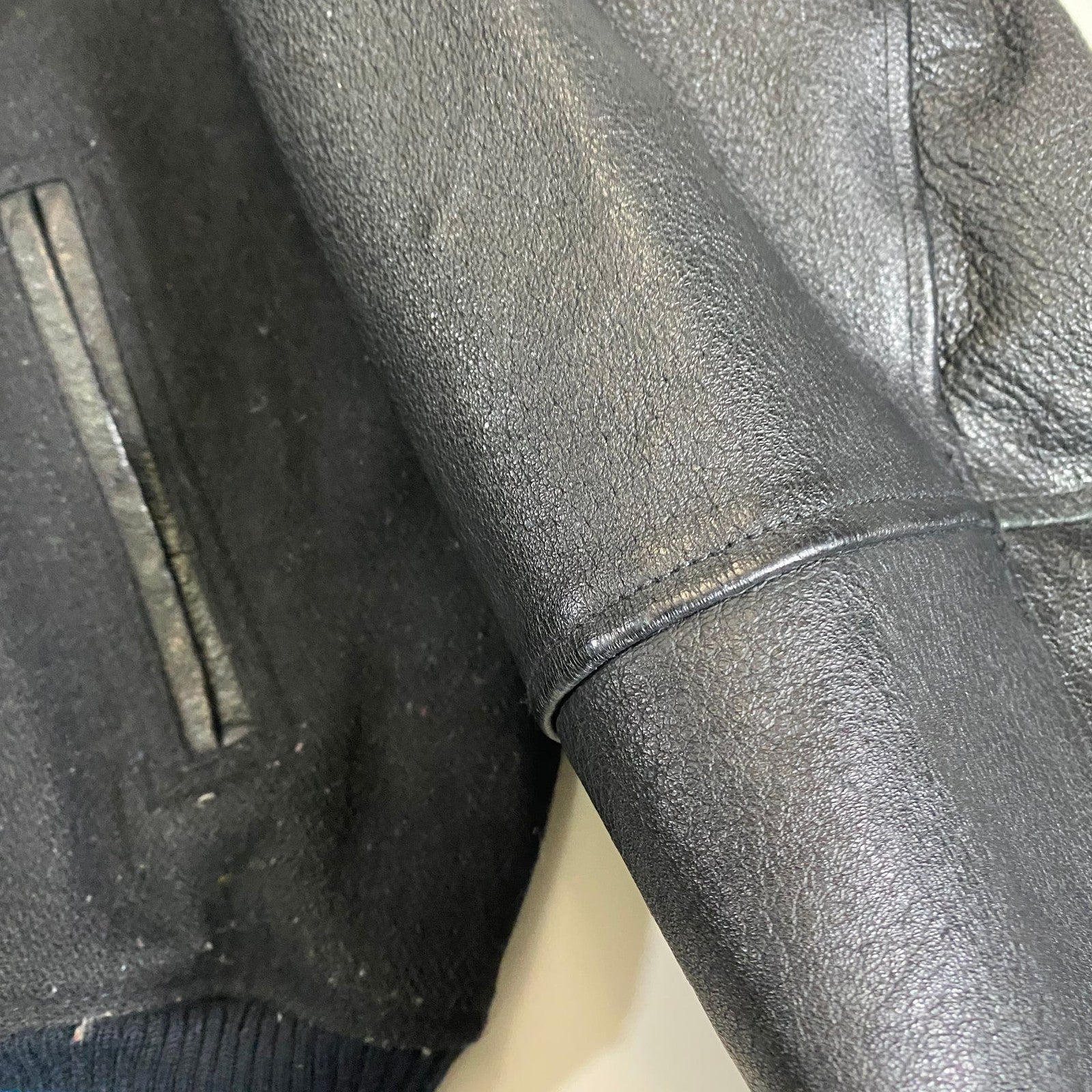 VTG Harley Davidson Motorcycles x Jamie Sadock - L- Leather Jacket Bomber Wool