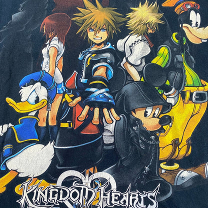 Vintage Kingdom Hearts Men's Black Graphic T-Shirt