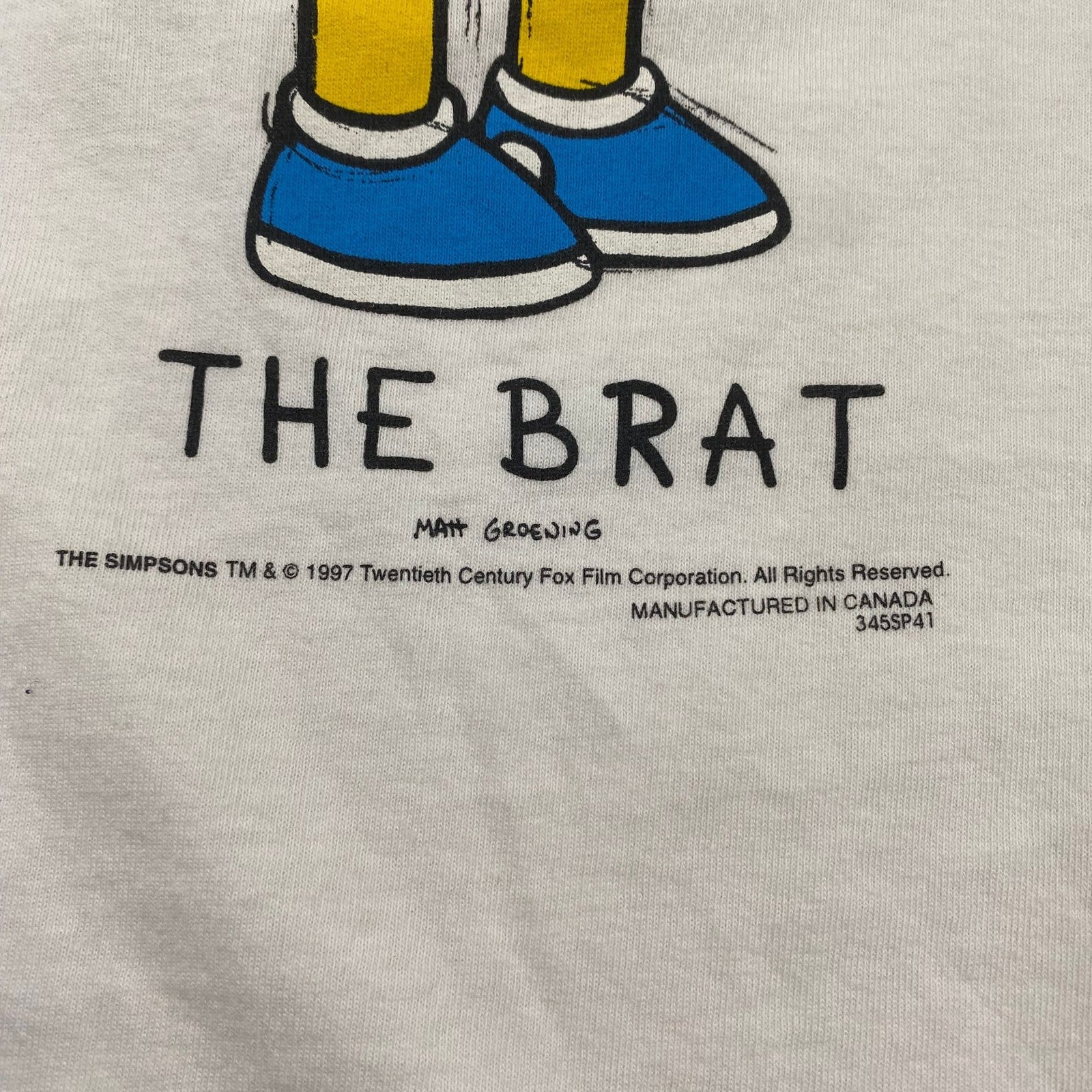 The Simpsons 1997 Vintage Bart Cartoon Movie T-shirt Size L