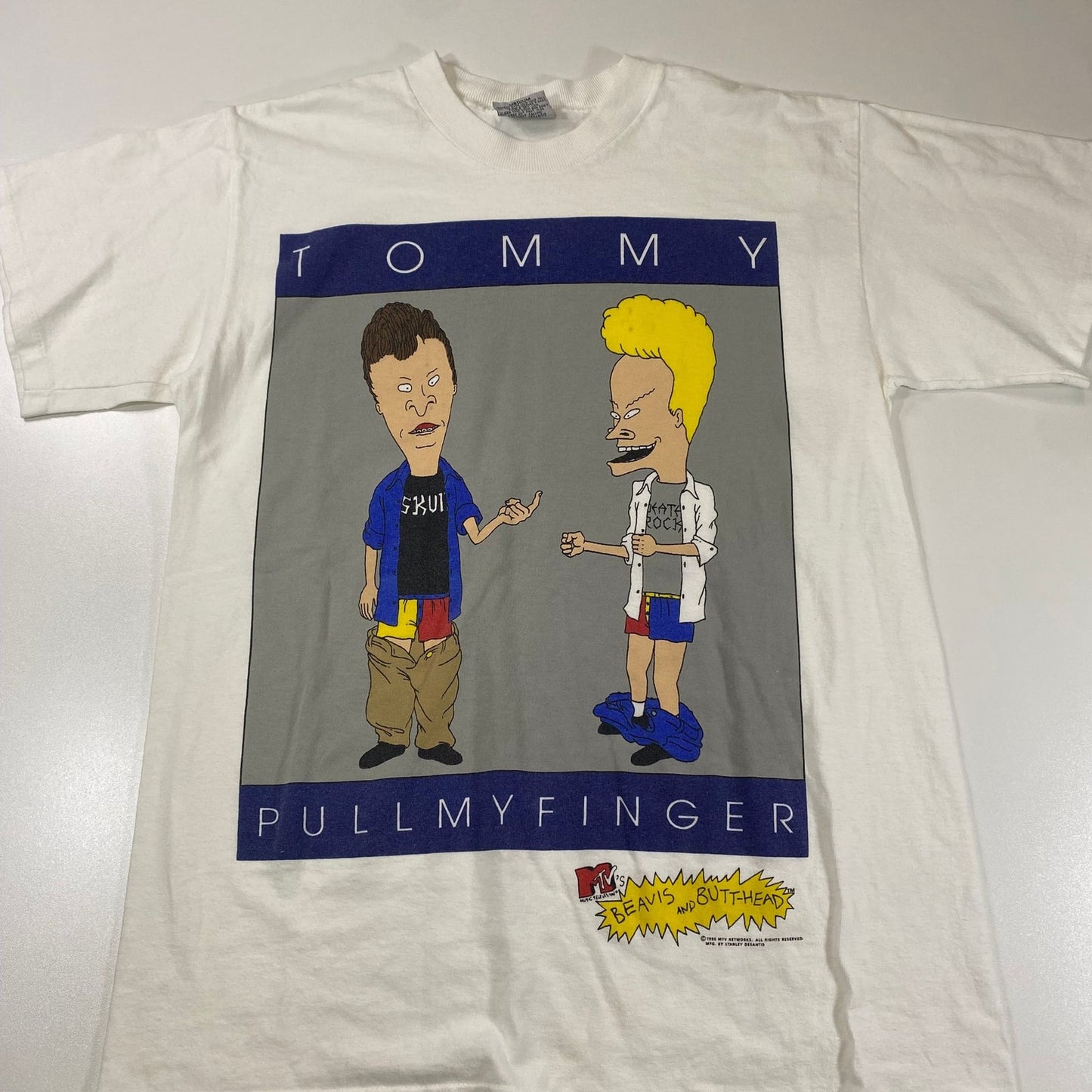 Vintage 1995 Beavis and Butthead Tommy Pull My Finger T-Shirt