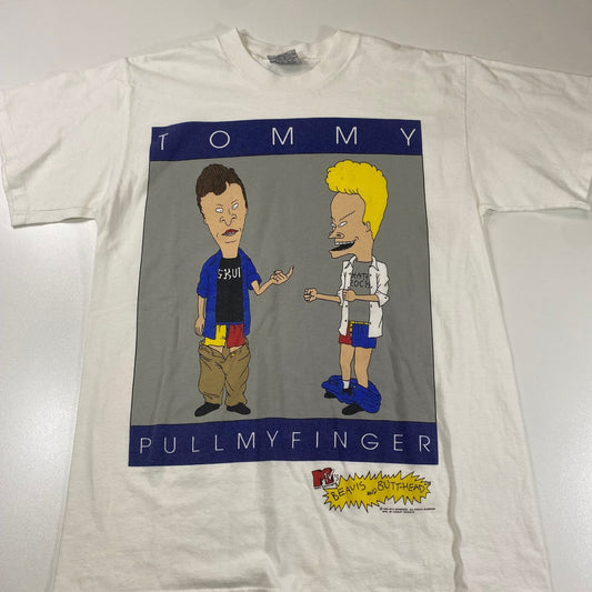 Vintage 1995 Beavis and Butthead Tommy Pull My Finger T-Shirt
