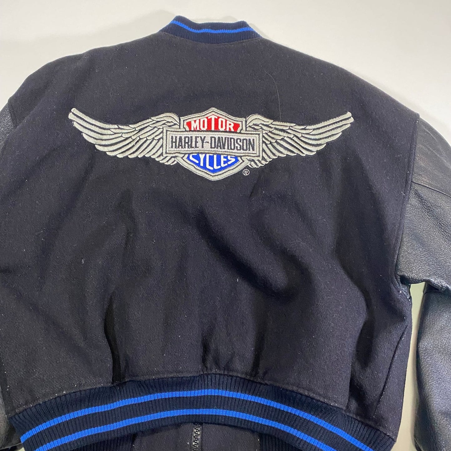 VTG Harley Davidson Motorcycles x Jamie Sadock - L- Leather Jacket Bomber Wool