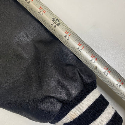 Rocawear Varsity Bomber Rare Jacket Black Wool Y2K