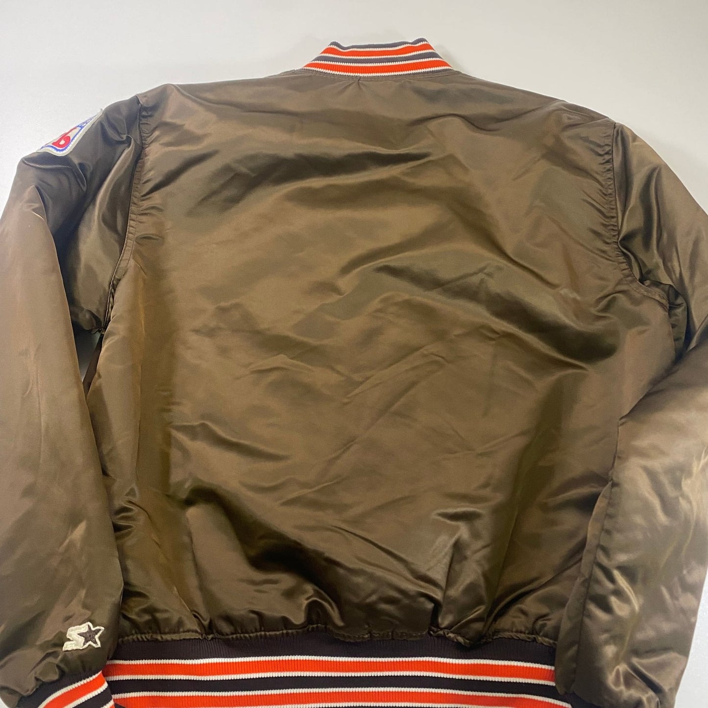 Vintage Cleveland Browns Chalk Line Satin Bomber Jacket