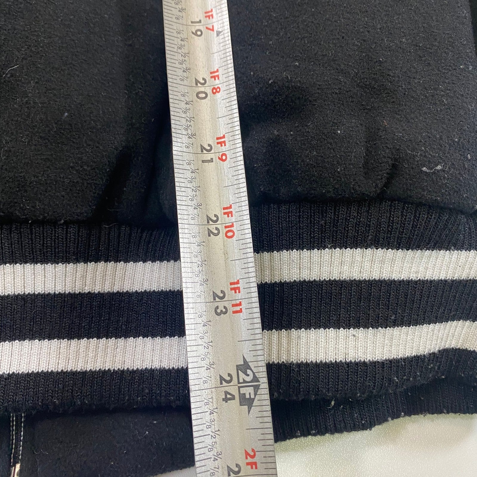 Rocawear Varsity Bomber Rare Jacket Black Wool Y2K