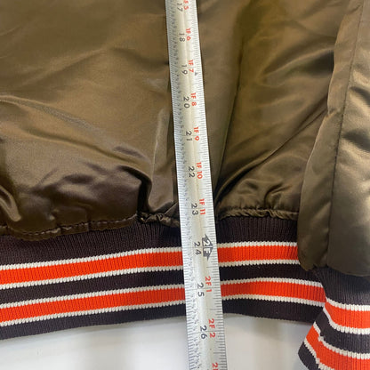 Vintage Cleveland Browns Chalk Line Satin Bomber Jacket
